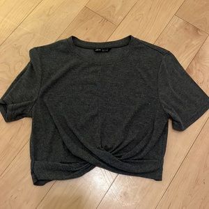 Grey crop top